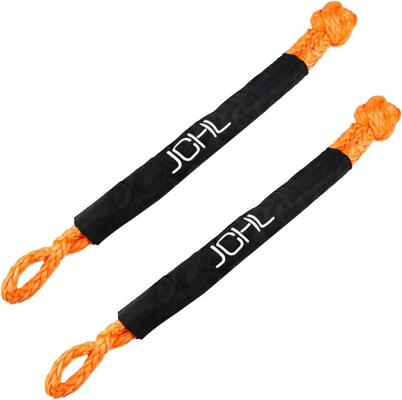 JCHL Soft Shackle Synthetic Road Recovery Rope 1/2' X 23 Inch 56000LBS Breaking Strength Tow Shackles for Sailing SUV Off Road Towing ATV Recovery 2 Pack - Image 3
